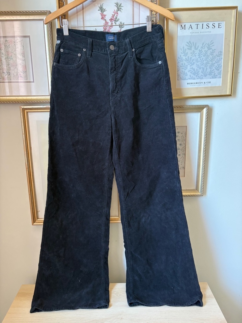 Citizens of Humanity Paloma Baggy in Corduroy 28 Black - Picture 5 of 12